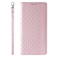 Magnetinis dirželio dėklas telefonui iPhone 14 Pro Max su atverčiamu dangteliu, mini pinigine, stovu ir dirželiu, rožinė