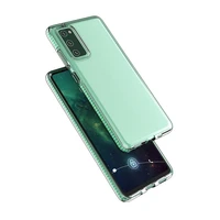 Spring Case (m) su skaidriu TPU gel apsauginiu dėklu su spalvotu rėmeliu Samsung Galaxy A72 4G - šviesiai rožinis