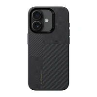 Benks Montage magnetinis Armor Pro Kevlar dėklas su metaliniu rėmeliu 600D+1500D Iphone 16 telefonui juodas
