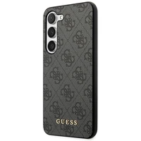 Guess 4G Metal Gold Logo dėklas telefonui Samsung Galaxy S24+ - juodas