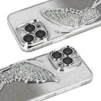 Tel Protect Butterfly vandeniui atsparus dėklas telefonui iPhone 15 Pro Max - sidabrinis