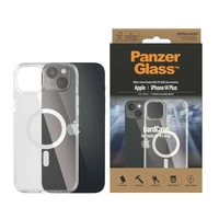 PanzerGlass HardCase su MagSafe antibakterinis karinio standarto sertifikuotas dėklas iPhone 14 Plus / 15 Plus telefonams – skaidrus