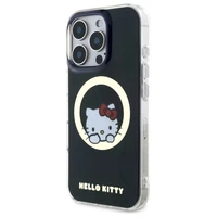 Hello Kitty IML Saldus kačiukas magnetinis iPhone 16 Pro dėklas - juodas
