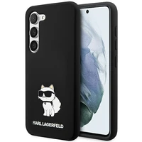 Karl Lagerfeld silikoninis Choupette dėklas telefonui Samsung Galaxy S24 - juodas