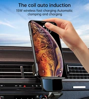 Automobilinis laikiklis-įkroviklis Choetech 15W Electric Car Wireless Charger With Magnetic Head T201-F juodas