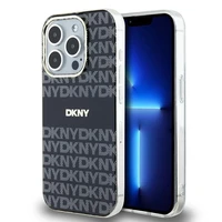 DKNY IML mono ir dryžuotas magnetinis dėklas telefonui iPhone 15 Pro – juodas