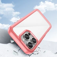 Outer Space dėklas telefonui su geliniu rėmeliu iPhone 16 Pro - raudonas