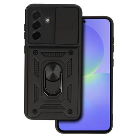 Slide Camera Armor dėklas telefonui Samsung Galaxy A36 5G juodas