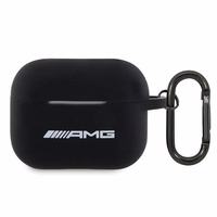 AMG AMAP2RBK AirPods Pro 2 (2022/2023) dėklas juodas Silicone Baltas Logo