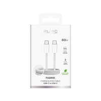 Puro Fabrik 4 240W pintas USB-C - USB-C 1m kabelis - baltas