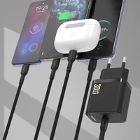 Dudao A27PCEU PD 30W GaN USB-C Wall Įkroviklis with USB-C Laidas - Juodas