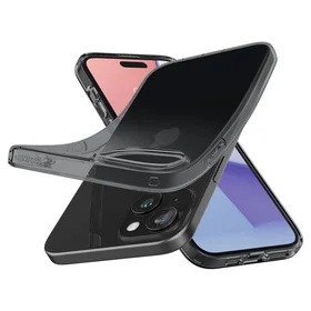 Spigen Crystal Flex dėklas telefonui iPhone 15 Plus - pilkas/skaidrus
