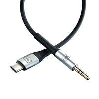 Audio kabelis 3mk USB-C to 3,5mm 1.0m juodas