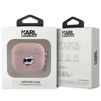Karl Lagerfeld Monogram Choupette Head dėklas AirPods 3 - rožinis