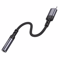 "Borofone" adapteris BV24 Graceful - "Lightning" - 3,5 mm lizdas - pilkas