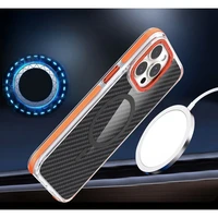 FIBER magnetinis dėklas telefonui su MagSafe, skirtas IPHONE 17, oranžinis