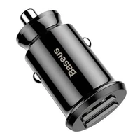 Baseus Grain automobilinis įkroviklis 2x USB 5V 3.1A (juodas)