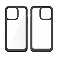 Sustiprintas dėklas su lanksčiu rėmeliu iPhone 15 Pro Max Outer Space - raudonas