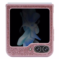 Guess Glitter Script dėklas telefonui Samsung Galaxy Z Flip 5 - rožinis