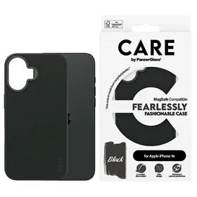 CARE by PanzerGlass Madingas dėklas iPhone 16 6.1" juodas/juodas Magnetinis 1377