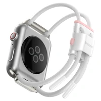 Baseus reguliuojama sporto juosta laikrodžiui Apple Watch 3/4/5/6/SE 38/40mm (LBAPWA4-A24) balta-rožinė (f)
