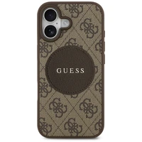 Guess 4G Circle Classic Logo Magnetinis dėklas telefonui iPhone 17 - ruda