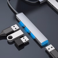 Orico AH-A13 USB-A Hub prijungimo stotelė 1x USB-A 3.0 + 3x USB-A 2.0 - pilka