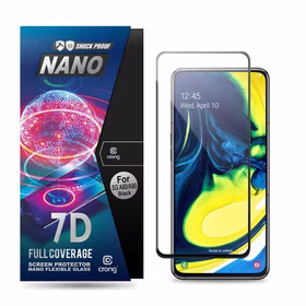 Crong 7D Nano lankstus Glass – Full Coverage Hybrid ekrano apsauga 9H Samsung Galaxy A80 / A90
