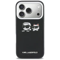 KARL LAGERFELD case for IPHONE 17 Pro KLHCP17L6PCSPKCK (PU W/ K&C Print & Pocket) black