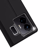 Dux Ducis Skin Pro dėklas Realme GT Neo 5 / Realme GT3 Flip kortelių piniginė stovas juoda