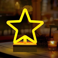 Neon Wood stovas LED STAR šiltai baltas FLNW04 Forever Light