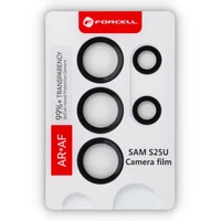 Forcell Premium kameros objektyvo grūdintas stiklas - Samsung Galaxy S25 Ultra titano reaktyvinė juoda