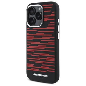 AMG silikoninis grafikos magnetinis dėklas iPhone 16 Pro Max - juodas