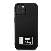Dėklas telefonui Karl Lagerfeld KLHCP13S3DKPK iPhone 13 mini 5,4\" juodas / juodas kietasis dėklas Ikonik Patch