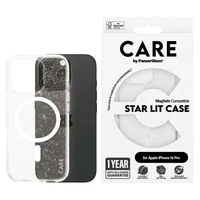 CARE by PanzerGlass Flagship Star Lit dėklas telefonui iPhone 16 Pro 6.3" baltas Magnetinis 1342