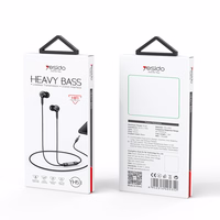 Yesido ausinės YH53 su mikrofonu juodos spalvos