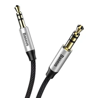 Baseus Yiven Audio Kabelis 3,5 mm male Audio M30 1,5 m sidabro ir juodos spalvos kabelis