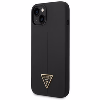 Guess GUHCP14MSLTGK iPhone 14 Plus 6.7 "juodas/juodas kietas dėklas Silicone Triangle