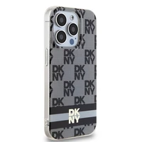 DKNY IML Checkered Mono Pattern & Printed Stripes MagSafe dėklas iPhone 13 Pro Max - juodas (m)
