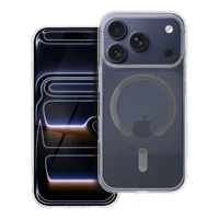 Drop Glue Spalvotas Žiedas Magnetinis Dėklas suderinamas su MagSafe IPHONE 17 Pro pilka