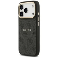 GUESS dėklas telefonui (m) IPHONE 17 Pro suderinamas su MagSafe PU 4G W/ Classic - juodas