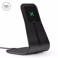 XVIDA Fast Charging Desk stovas - Inductive įkroviklis Samsung Quick Charge 2.0 (juodas)