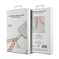 GUESS rankos dirželis GUOUCBMC4MP (Didelė grandinės akrilinė 4G pakabukas) rožinis