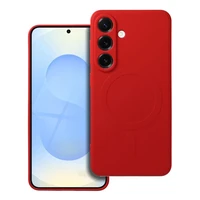 Dėklas telefonui silikoninis su MagSafe, skirtas SAMSUNG S25, raudonos spalvos