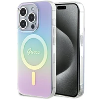 Guess GUHMP15XHITSU iPhone 15 Pro Max 6.7" violetinė/violetinė kietas dėklas IML Iridescent Magnetinis