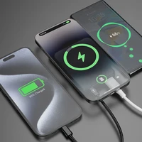 Išorinė baterija Dudao K14S+ 10000mAh 20W USB-A / USB-C / Magnetinis su stovu - juoda