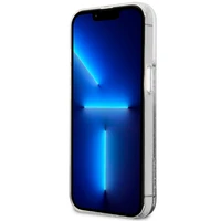 Guess Liquid Glitter Marble dėklas telefonui iPhone 14 - baltas