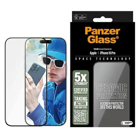 PanzerGlass keraminis apsauginis stiklas iPhone 16 Pro 6.3" Ultra-Wide Fit 2854