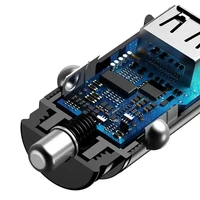 Baseus Circular 2xUSB QC3.0 5A 30W automobilinis įkroviklis (juodas)