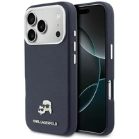 KARL LAGERFELD case for IPHONE 17 Pro compatible with MagSafe KLHMP17L6PFKCLB (PU FW W/ K&C Head Pin) blue